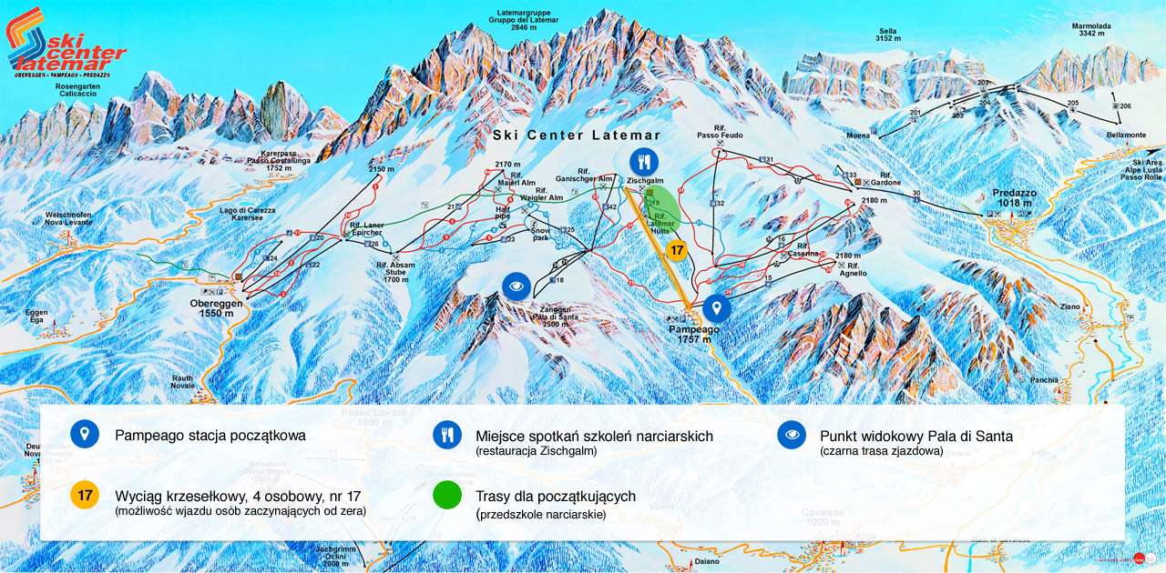 mapa szkolenia ski center latemar