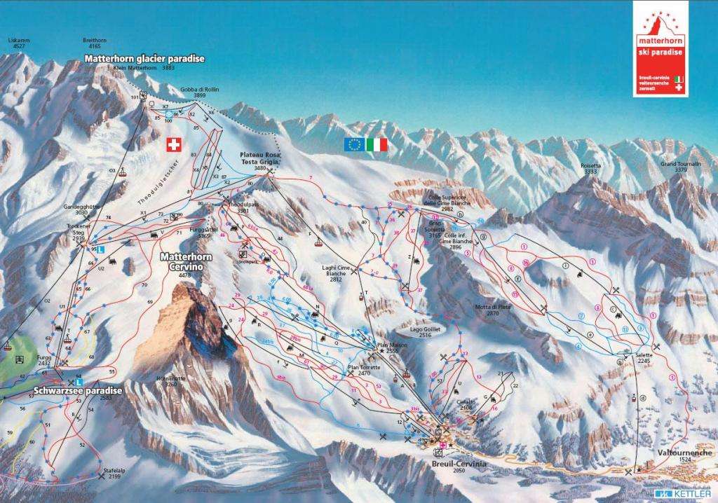 cervinia piste map