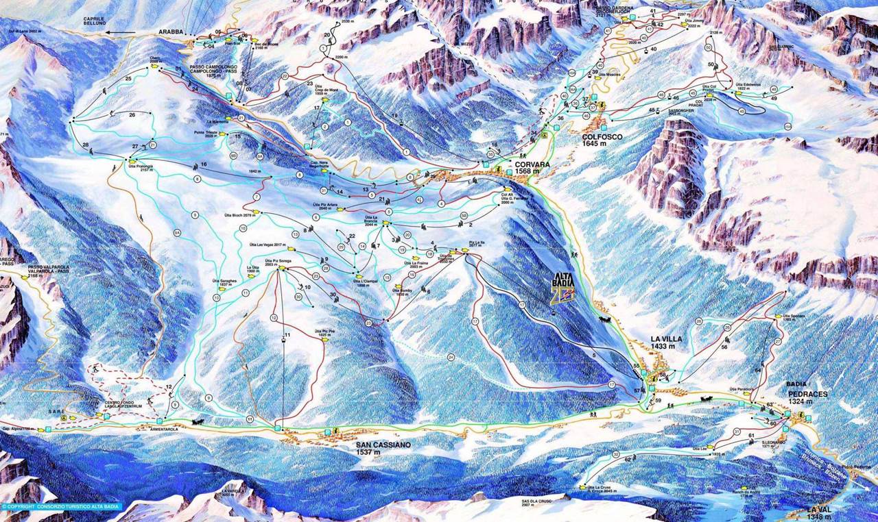 ski map alta badia