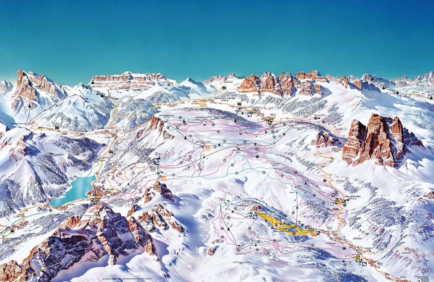 mapa civetta